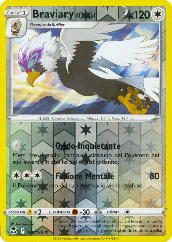149 / 195 Braviary Rara foil reverse (IT) -NEAR MINT-