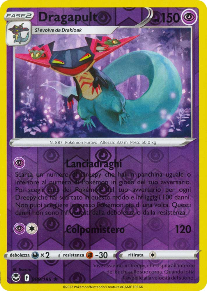 089 / 195 Dragapult Rara foil reverse (IT) -NEAR MINT-