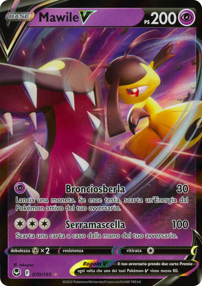 070 / 195 Mawile V Rara Holo V foil (IT) -NEAR MINT-