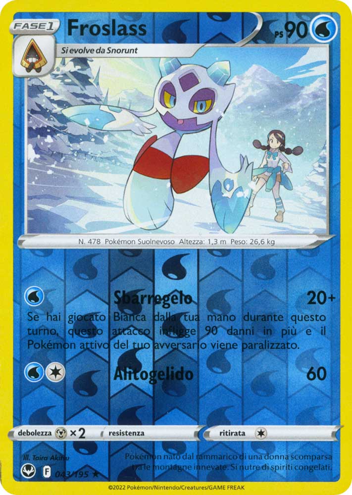 043 / 195 Froslass Rara foil reverse (IT) -NEAR MINT-