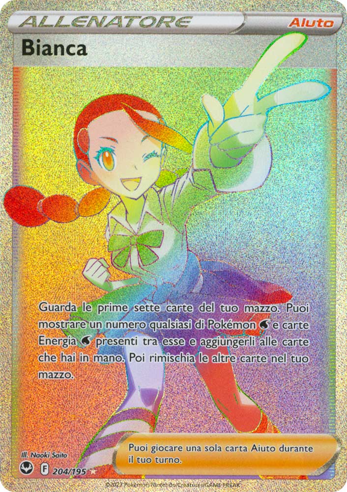 204 / 195 Bianca Rara Segreta Rainbow foil (IT) -NEAR MINT-