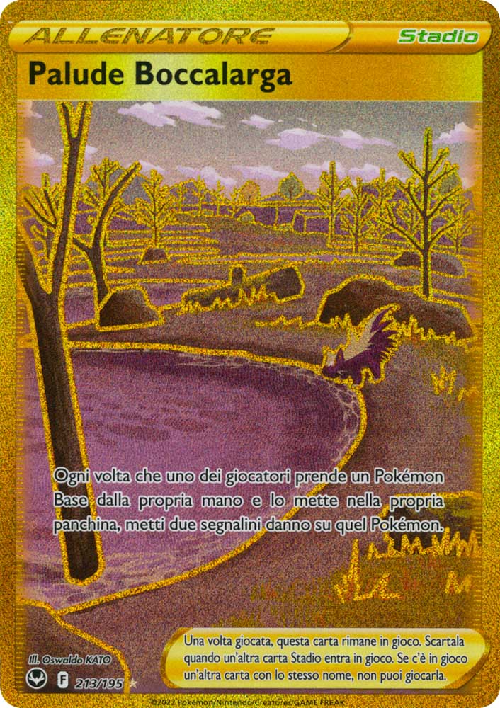 213 / 195 Palude Boccalarga Rara Segreta Gold foil (IT) -NEAR MINT-