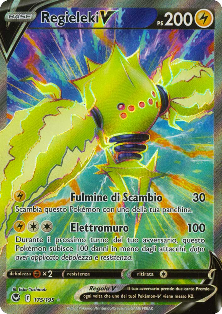 175 / 195 Regieleki V Ultra Rara V Full Art foil (IT) -NEAR MINT-