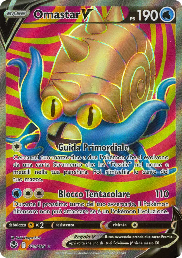174 / 195 Omastar V Ultra Rara V Full Art foil (IT) -NEAR MINT-