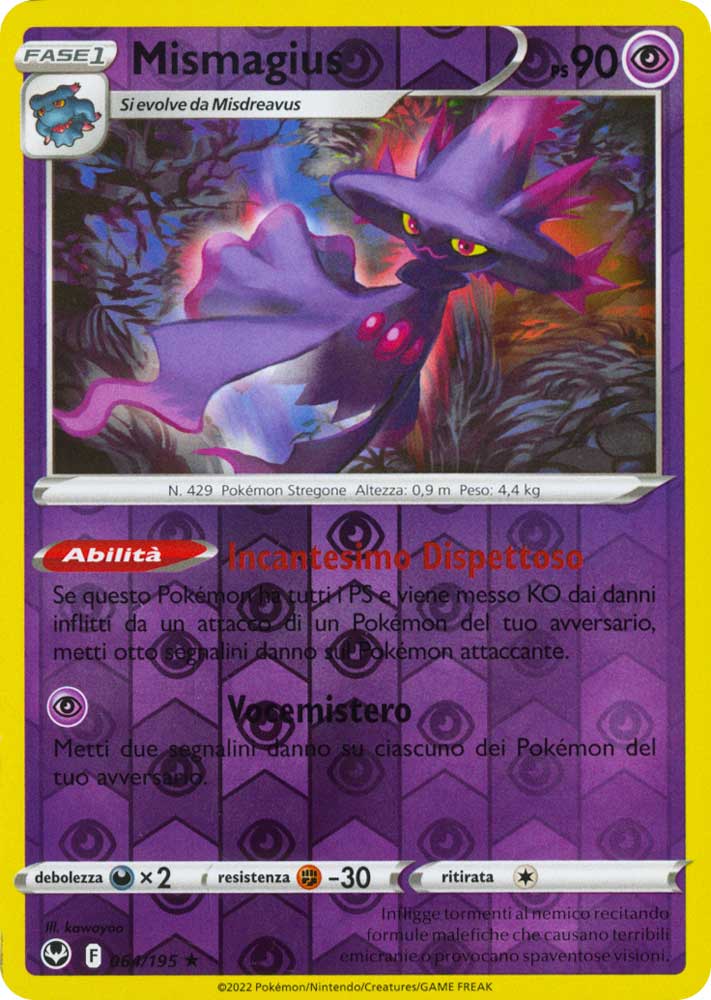064 / 195 Mismagius Rara foil reverse (IT) -NEAR MINT-