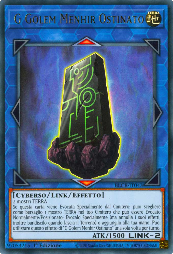 BLCR-IT043 G Golem Menhir Ostinato Ultra Rara 1a Edizione (IT) -NEAR MINT-