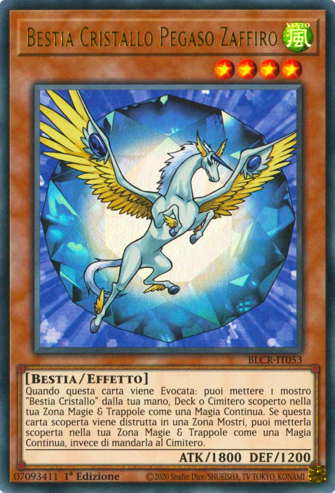 BLCR-IT053 Bestia Cristallo Pegaso Zaffiro Ultra Rara 1a Edizione (IT) -NEAR MINT-