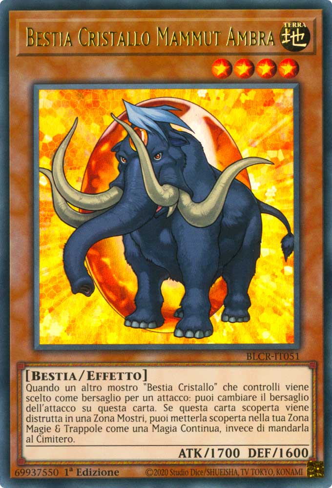 BLCR-IT051 Bestia Cristallo Mammut Ambra Ultra Rara 1a Edizione (IT) -NEAR MINT-