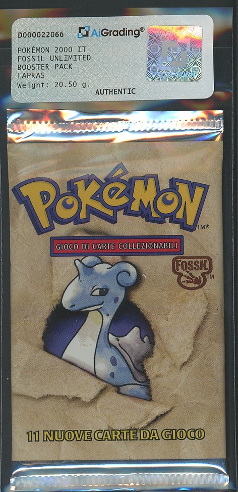 Fossil busta 11 carte unlimited Artwork Lapras (IT) / AIG AUTHENTIC