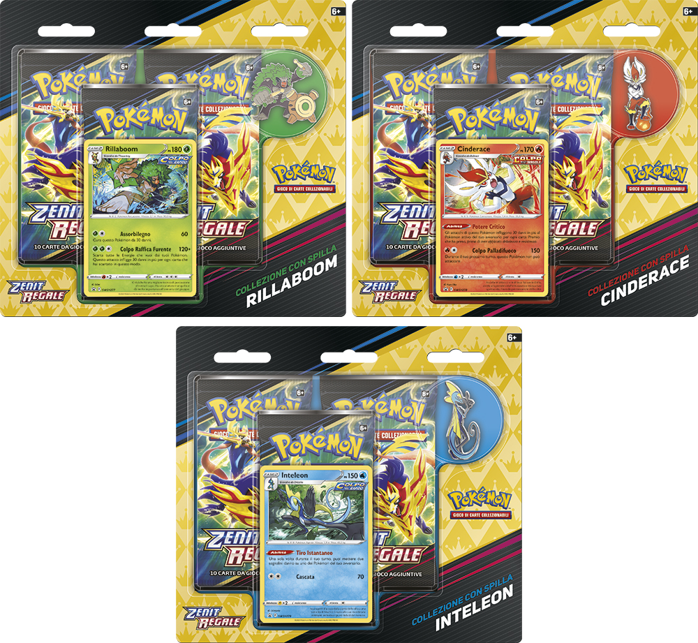 Zenit Regale Collezione con spilla Rillaboom/Cinderace/Inteleon assortito (IT)