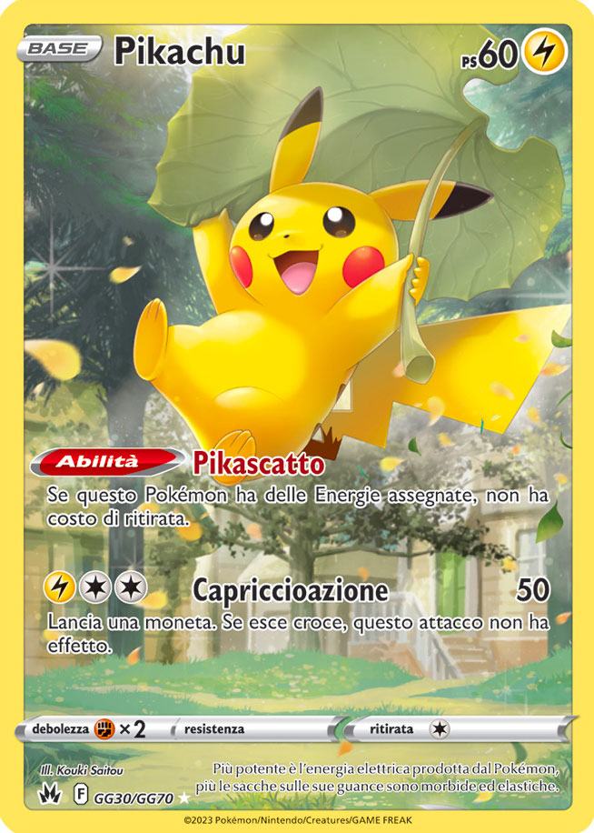 GG30 / GG70 Pikachu Rara Galarian Gallery foil (IT) -NEAR MINT-