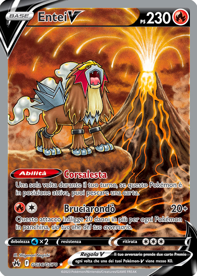 GG36 / GG70 Entei V Ultra Rara Galarian Gallery foil (IT) -NEAR MINT-