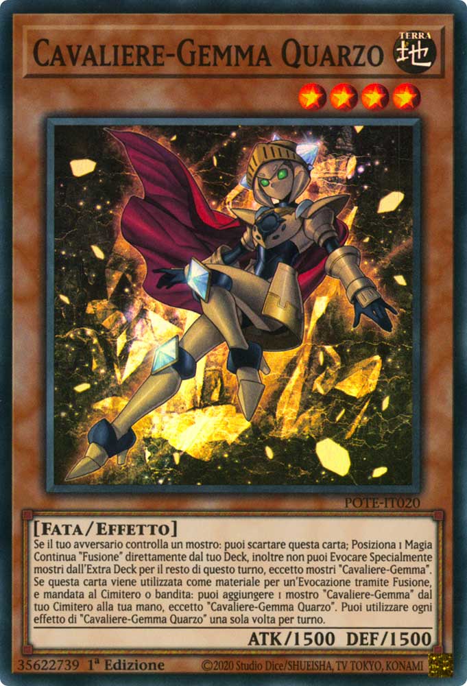 POTE-IT020 Cavaliere-Gemma Quarzo Super Rara 1a Edizione (IT) -NEAR MINT-