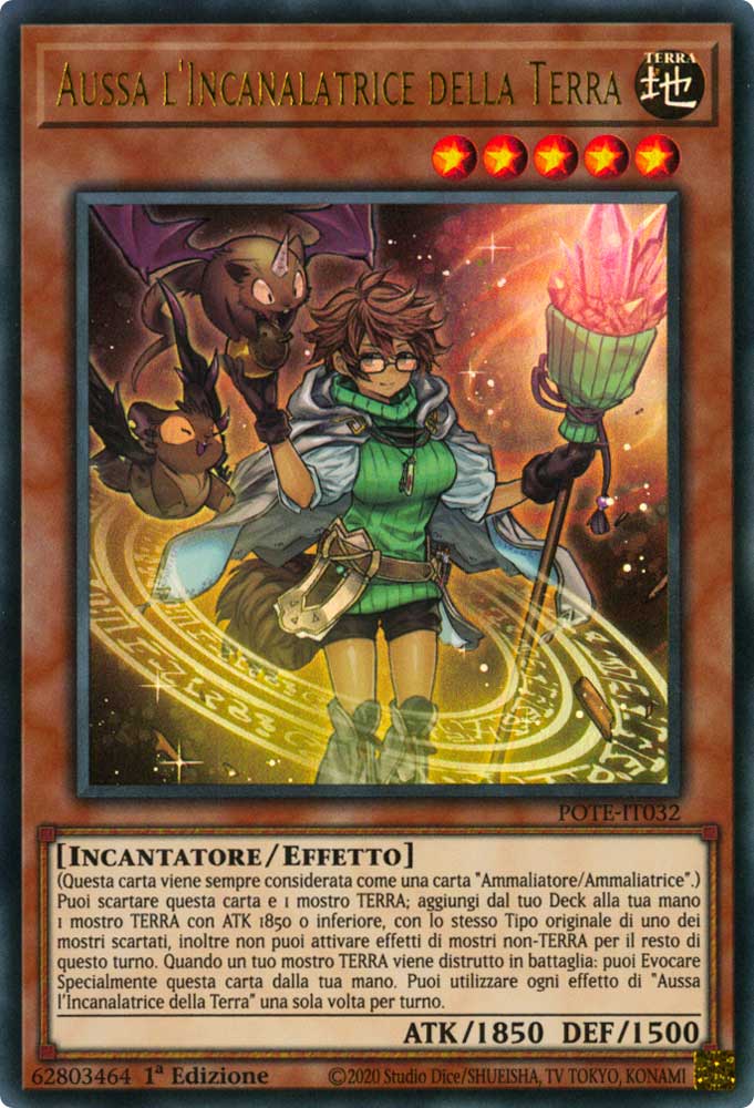POTE-IT032 Aussa l'Incanalatrice della Terra Ultra Rara 1a Edizione (IT) -NEAR MINT-