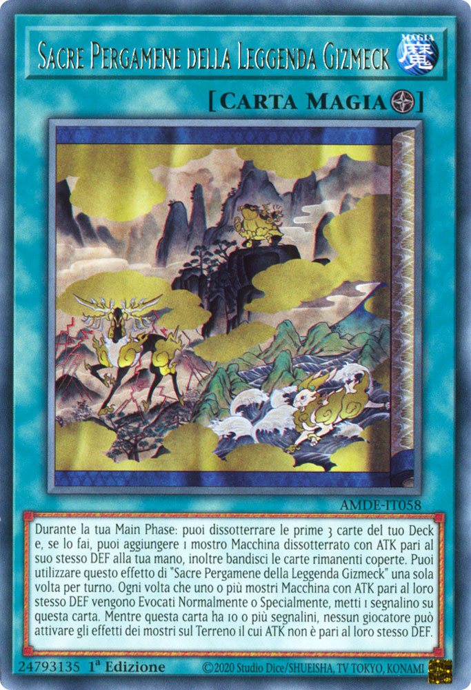 AMDE-IT058 Sacre Pergamene della Leggenda Gizmeck Rara 1a Edizione (IT) -NEAR MINT-