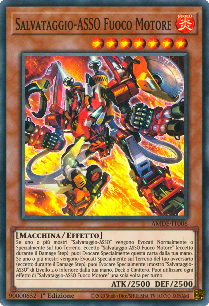 AMDE-IT006 Salvataggio-ASSO Fuoco Motore Super Rara 1a Edizione (IT) -NEAR MINT-