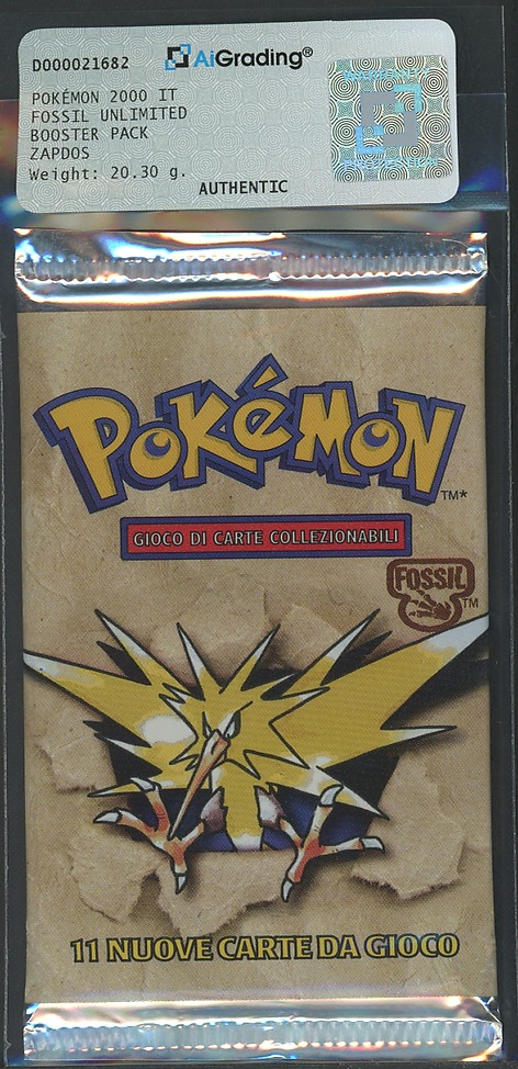 Fossil busta 11 carte unlimited Artwork Zapdos (IT) / AIG AUTHENTIC