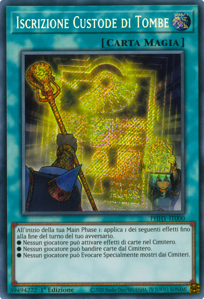 PHHY-IT000 Iscrizione Custode di Tombe Rara Segreta 1a Edizione (IT) -NEAR MINT-