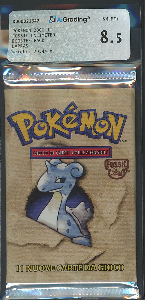 Fossil busta 11 carte unlimited Artwork Lapras (IT) / AIG 8.5