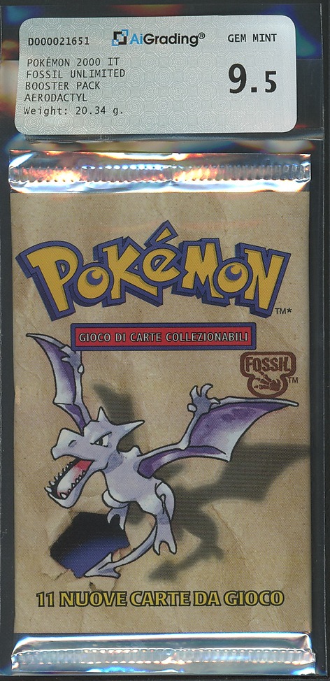 Fossil busta 11 carte unlimited Artwork Aerodactyl (IT) / AIG 9.5