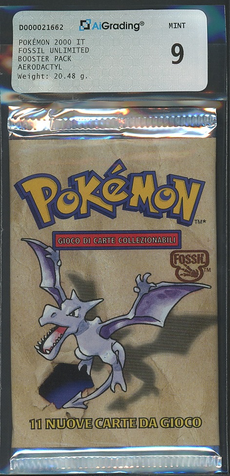 Fossil busta 11 carte unlimited Artwork Aerodactyl (IT) / AIG 9.0