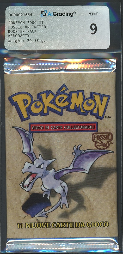 Fossil busta 11 carte unlimited Artwork Aerodactyl (IT) / AIG 9.0