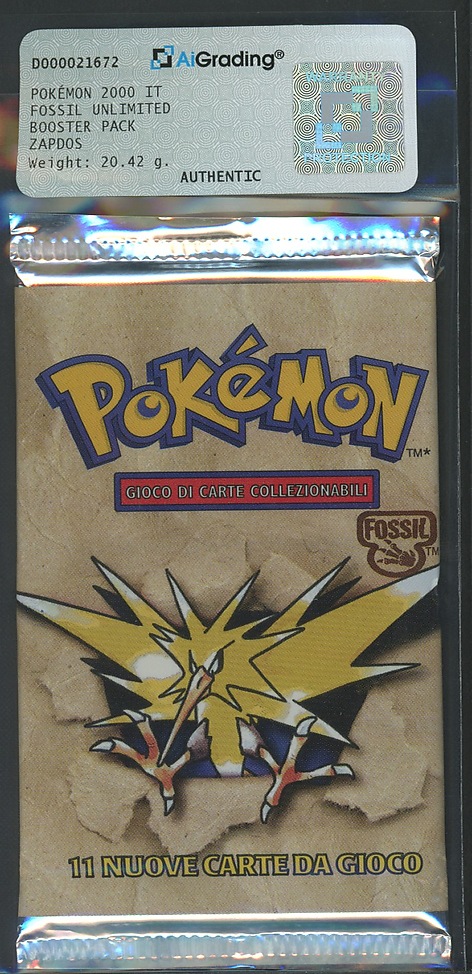 Fossil busta 11 carte unlimited Artwork Zapdos (IT) / AIG AUTHENTIC