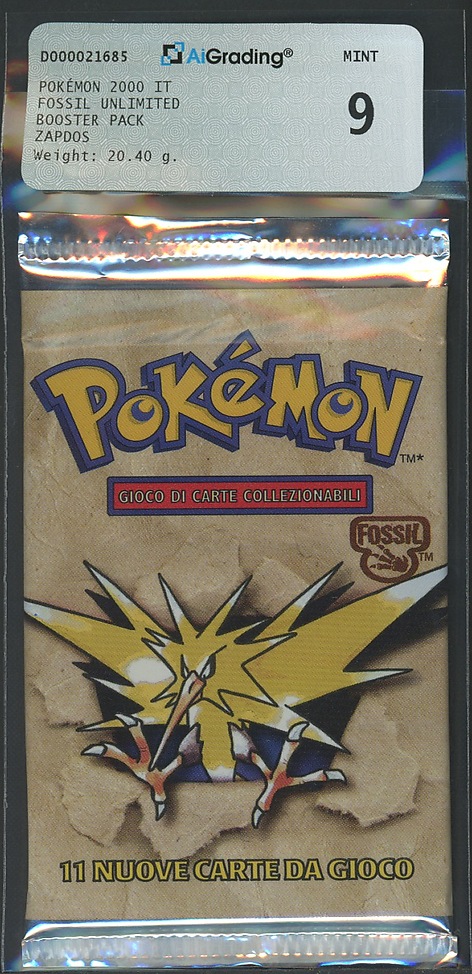 Fossil busta 11 carte unlimited Artwork Zapdos (IT) / AIG 9.0