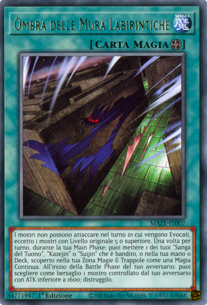 MAZE-IT007 Ombra delle Mura Labirintiche Rara 1a Edizione (IT) -NEAR MINT-