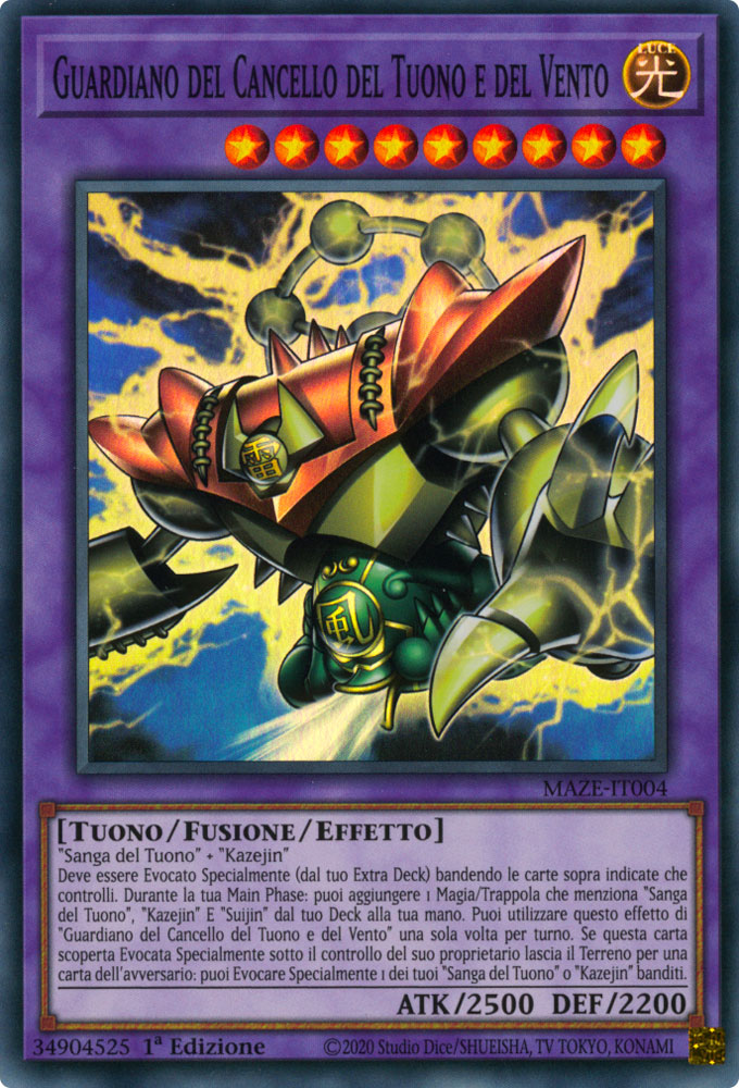 MAZE-IT004 Guardiano del Cancello del Tuono e del Vento Super Rara 1a Edizione (IT) -NEAR MINT-