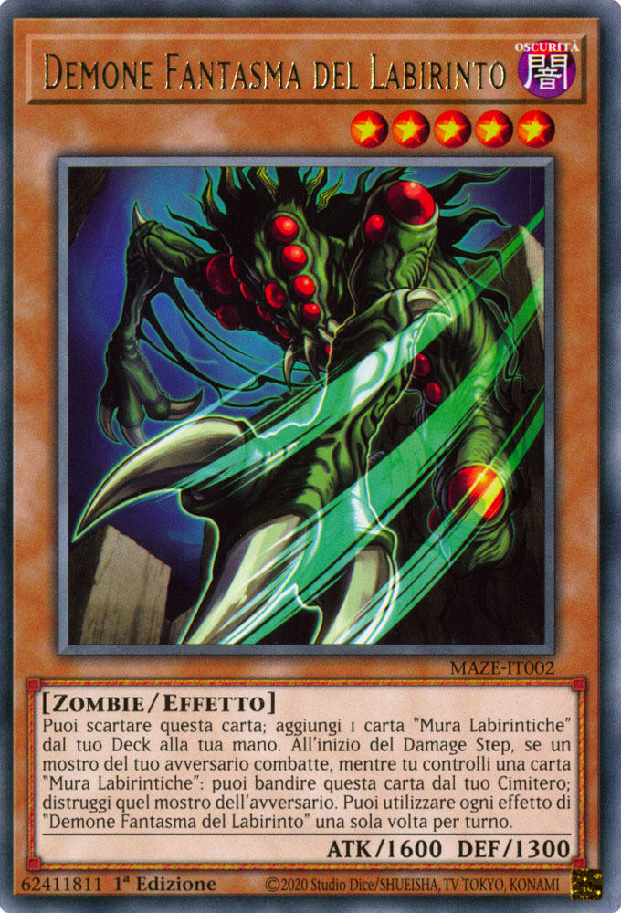 MAZE-IT002 Demone Fantasma del Labirinto Rara 1a Edizione (IT) -NEAR MINT-
