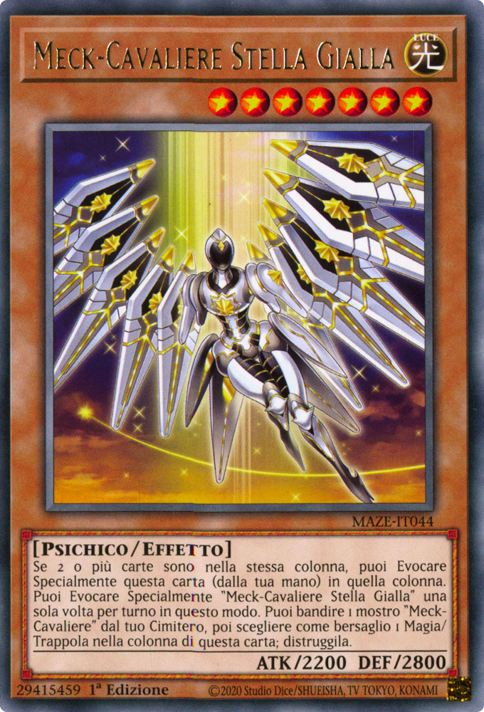 MAZE-IT044 Meck-Cavaliere Stella Gialla Rara 1a Edizione (IT) -NEAR MINT-