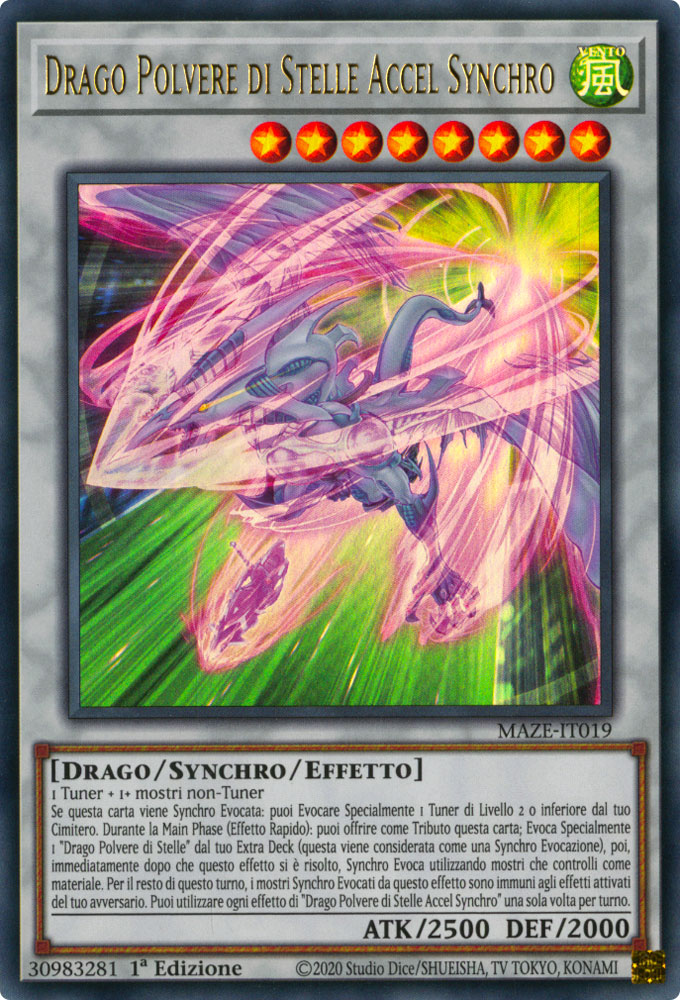 MAZE-IT019 Drago Polvere di Stelle Accel Synchro Ultra Rara 1a Edizione (IT) -NEAR MINT-