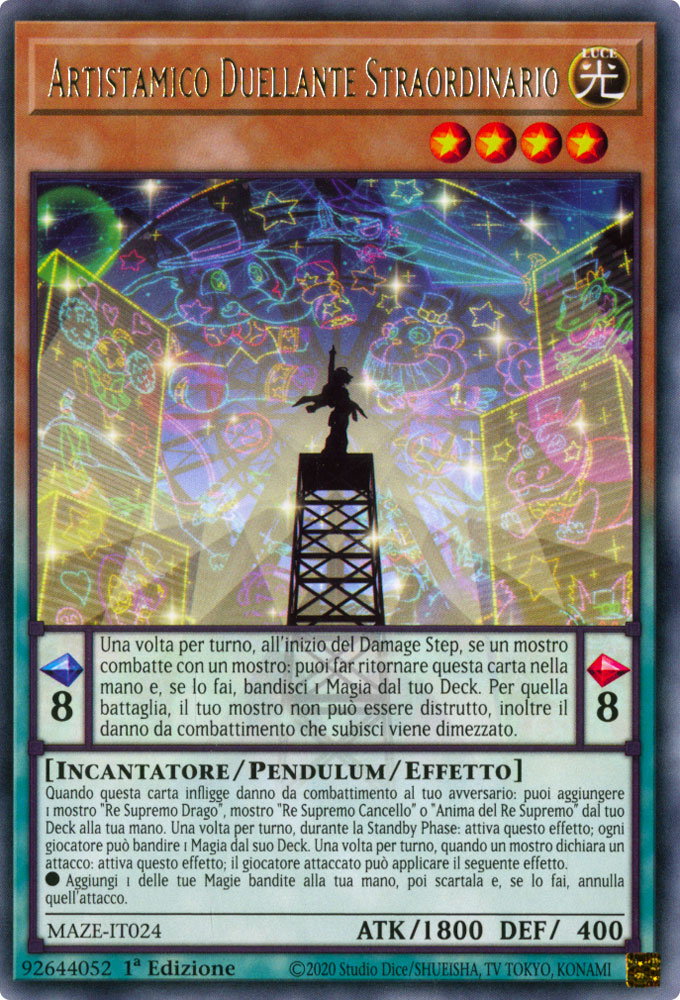MAZE-IT024 Artistamico Duellante Straordinario Rara 1a Edizione (IT) -NEAR MINT-