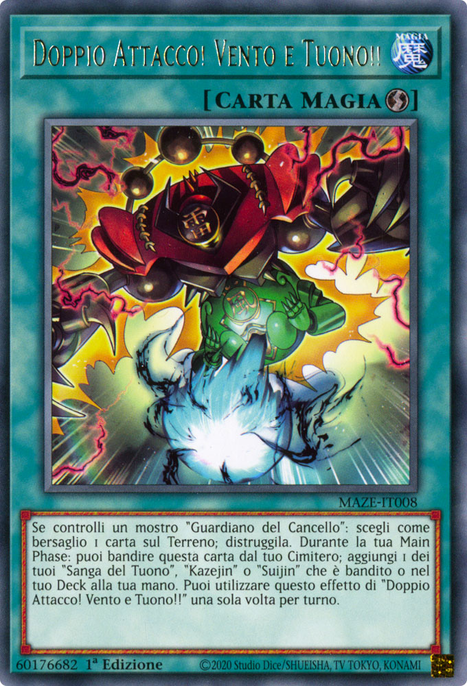 MAZE-IT008 Doppio Attacco! Vento e Tuono! Rara 1a Edizione (IT) -NEAR MINT-