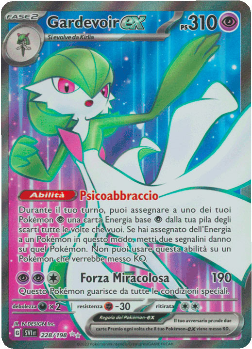 228/198 Gardevoir ex Rara Segreta foil (IT) -NEAR MINT-
