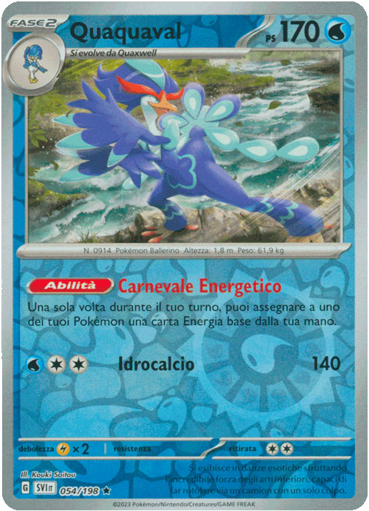 054/198 Quaquaval Rara foil reverse (IT) -NEAR MINT-