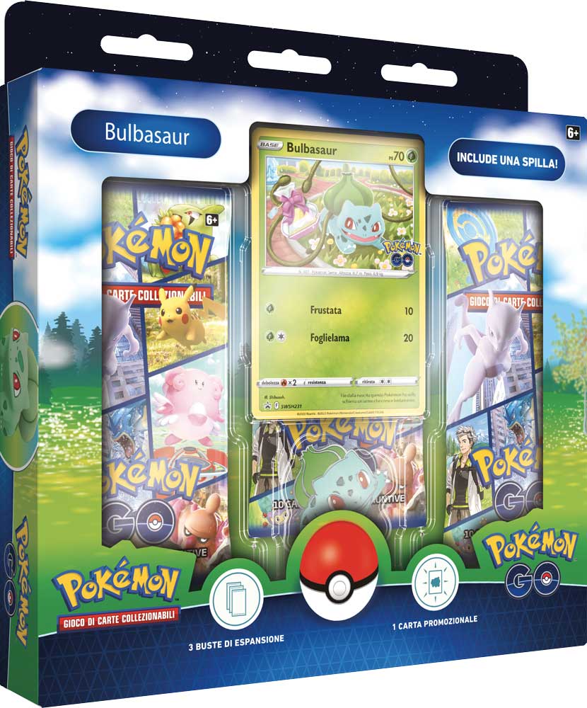 Spada e Scudo 10.5 Pokemon GO Collezione con Spilla Bulbasaur (IT)