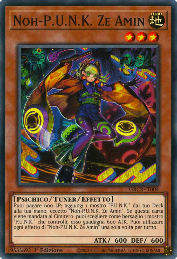 GRCR-IT004 Noh-P.U.N.K. Ze Amin super rara 1a Edizione (IT) -NEAR MINT-