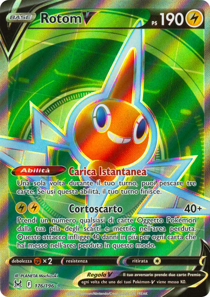 176 / 196 Rotom V Ultra Rara V Full Art foil (IT) -NEAR MINT-