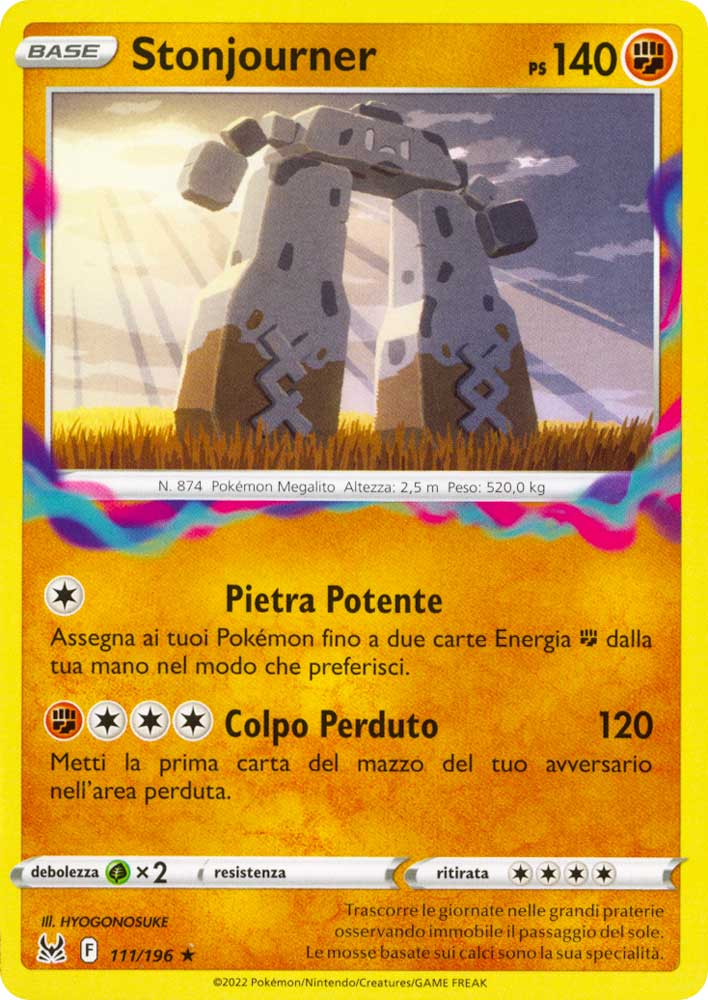 111 / 196 Stonjourner Rara normale (IT)  -PLAYED-