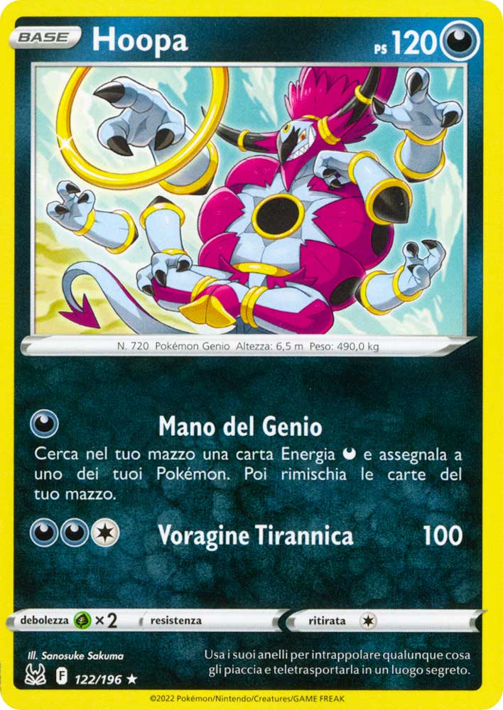 122 / 196 Hoopa Rara normale (IT)  -PLAYED-