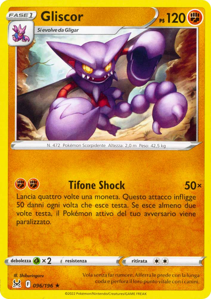 096 / 196 Gliscor Rara normale (IT)  -PLAYED-