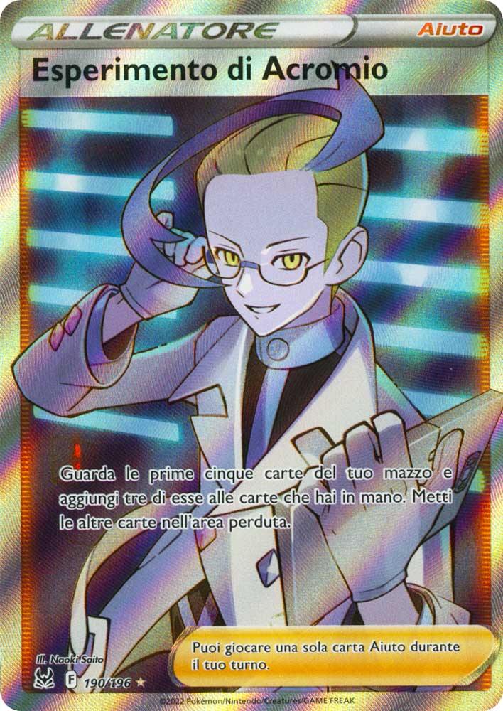 190 / 196 Esperimento di Acromio Ultra Rara Full Art foil (IT) -NEAR MINT-