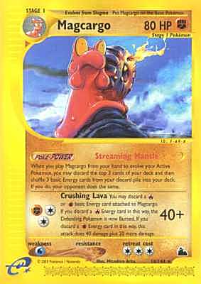 018 / 144 Magcargo F- 69 rara (EN) -NEAR MINT-