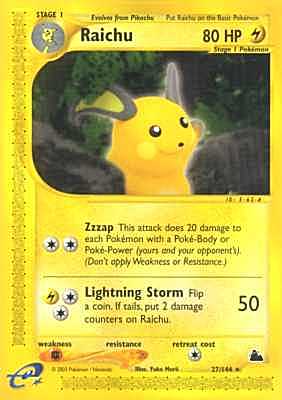 027 / 144 Raichu rara (EN) -NEAR MINT-