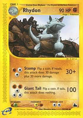 029 / 144 Rhydon rara (EN) -NEAR MINT-