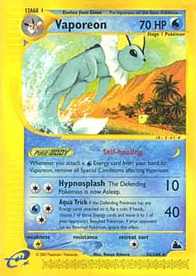 033 / 144 Vaporeon rara (EN) -NEAR MINT-