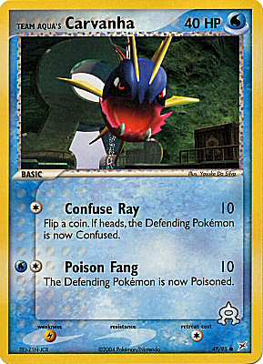 47 / 95 Team Aqua's Carvanha 40 HP comune (EN) -NEAR MINT-