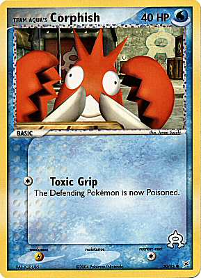50 / 95 Team Aqua's Corphish 40 HP comune (EN) -NEAR MINT-